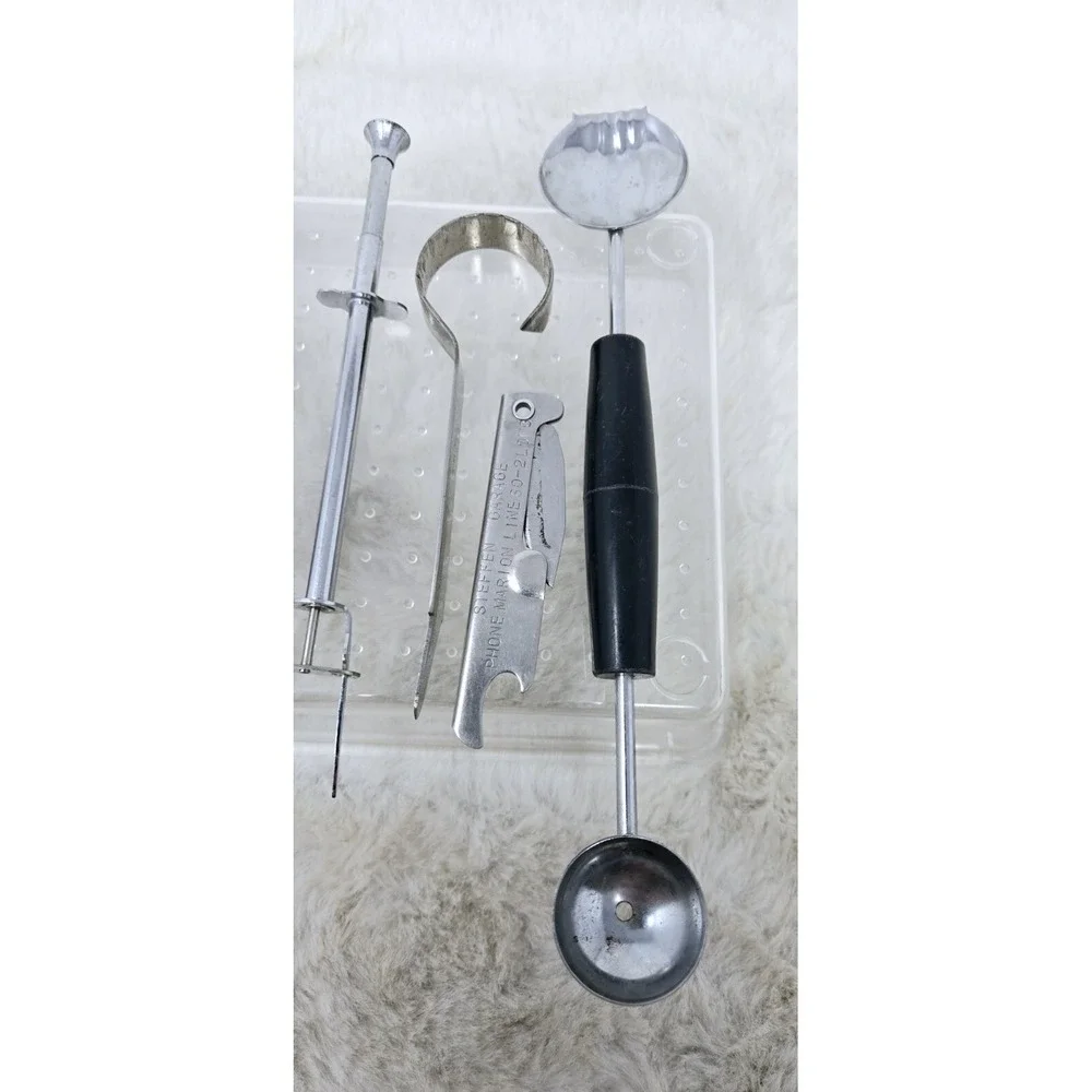 Lot of 8 KITCHEN TOOLS ~ UTENSILS ~ GADGETS Vintage Sharpener Opener Pickle Fork